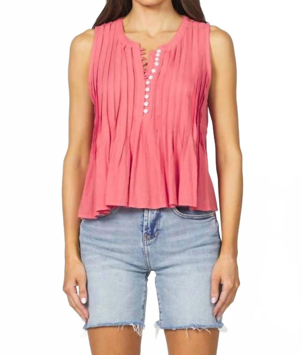 NEW DEAR JOHN DENIM myron sleeveless top in dubberry